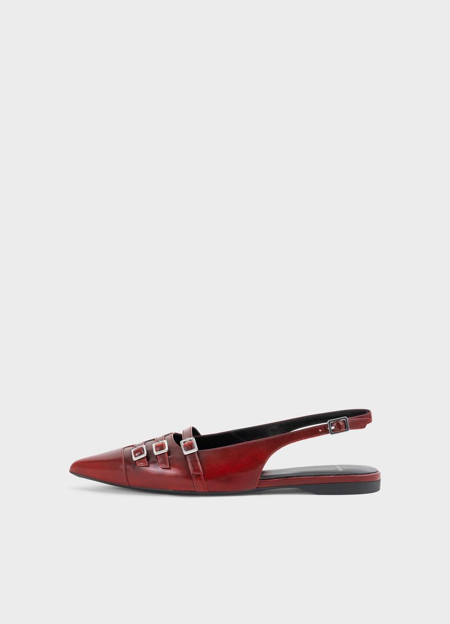 Hermine shoes Red brush-off leather