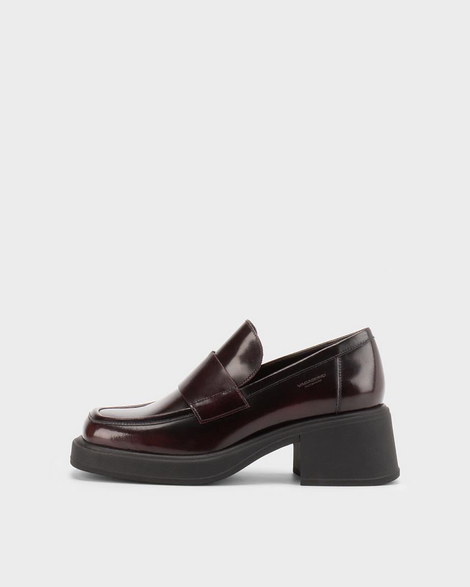 Dorah loafers Dark Red, Polished Leather