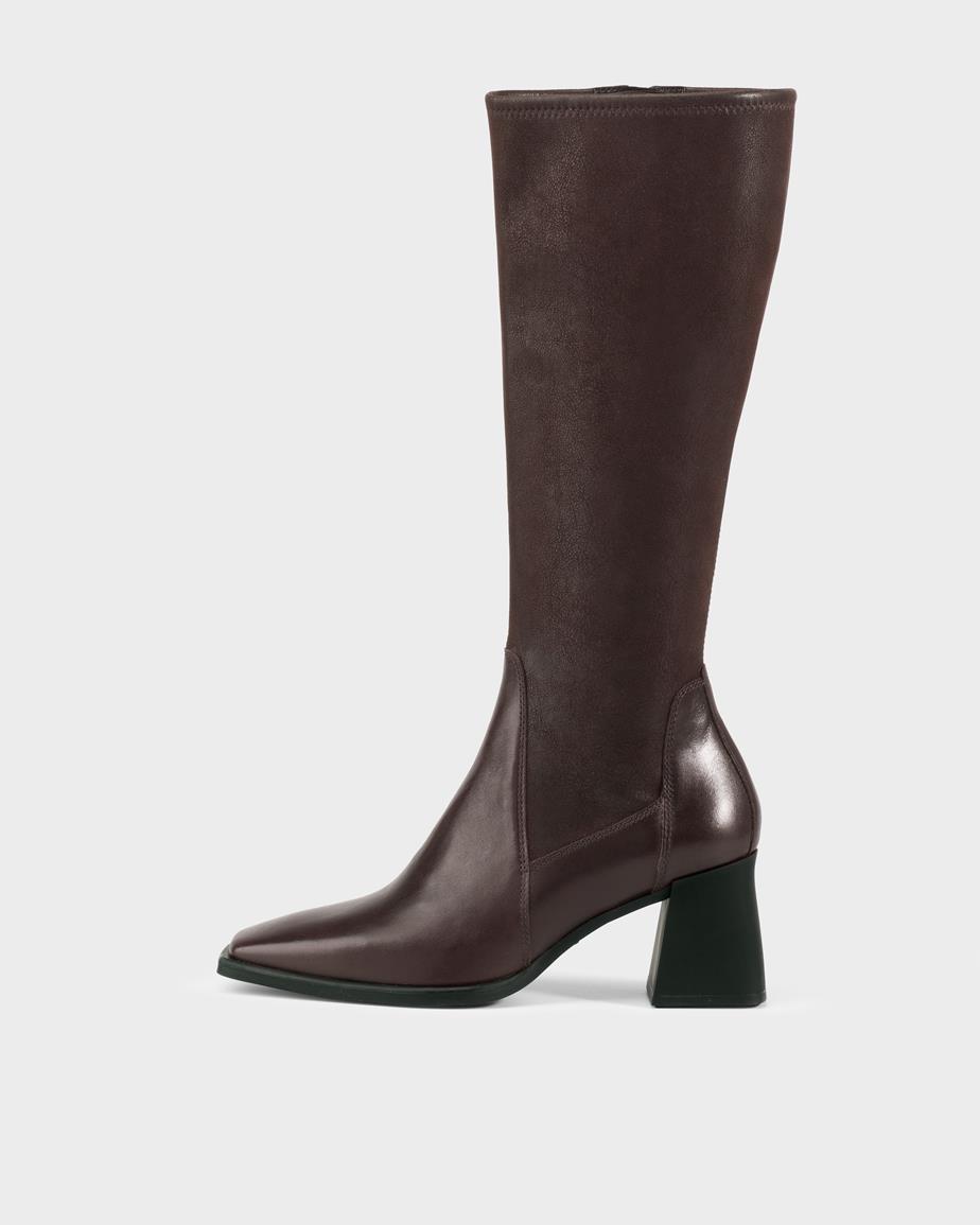 Hedda tall boots Brown, Leather/Comb