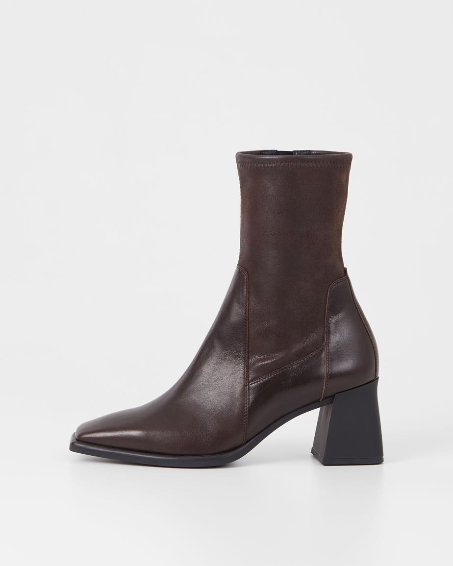 Hedda ankle boots Brown, Leather/Comb