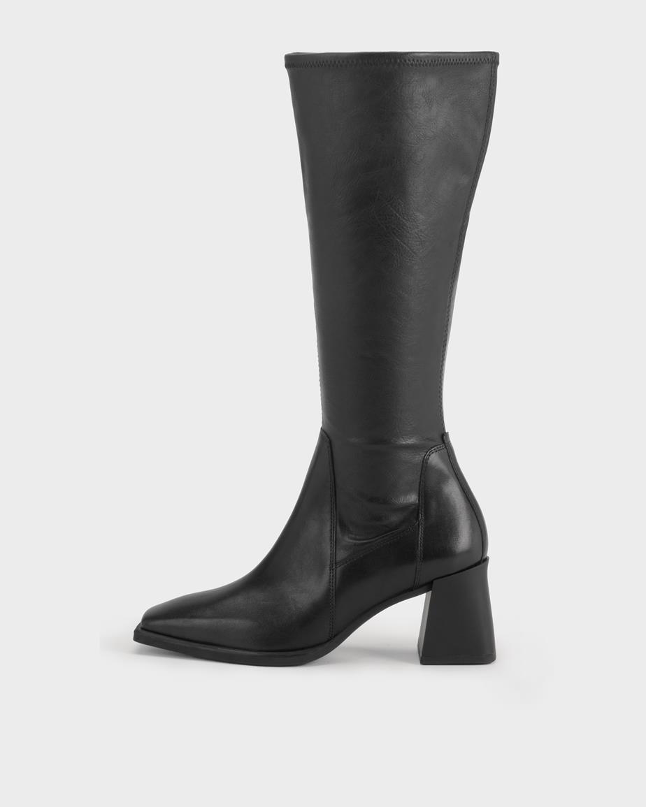 Hedda tall boots Black, Leather/Comb