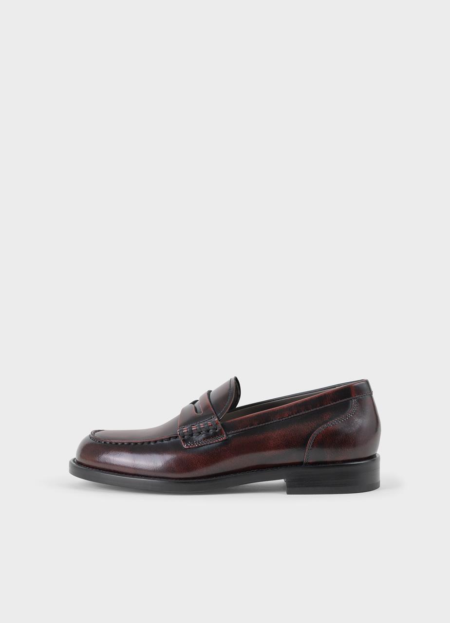 Naima loafers Dark Red polished leather