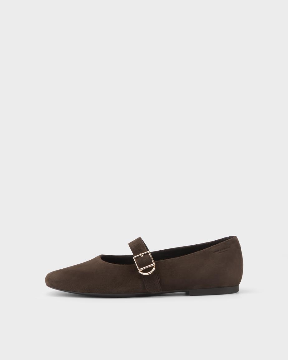 Jolin ballet flats Dark Brown, Suede