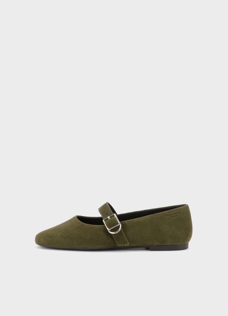 Jolin ballet flats Dark Green, Suede