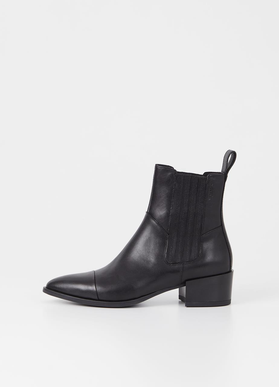 Marja botas Negro cuero