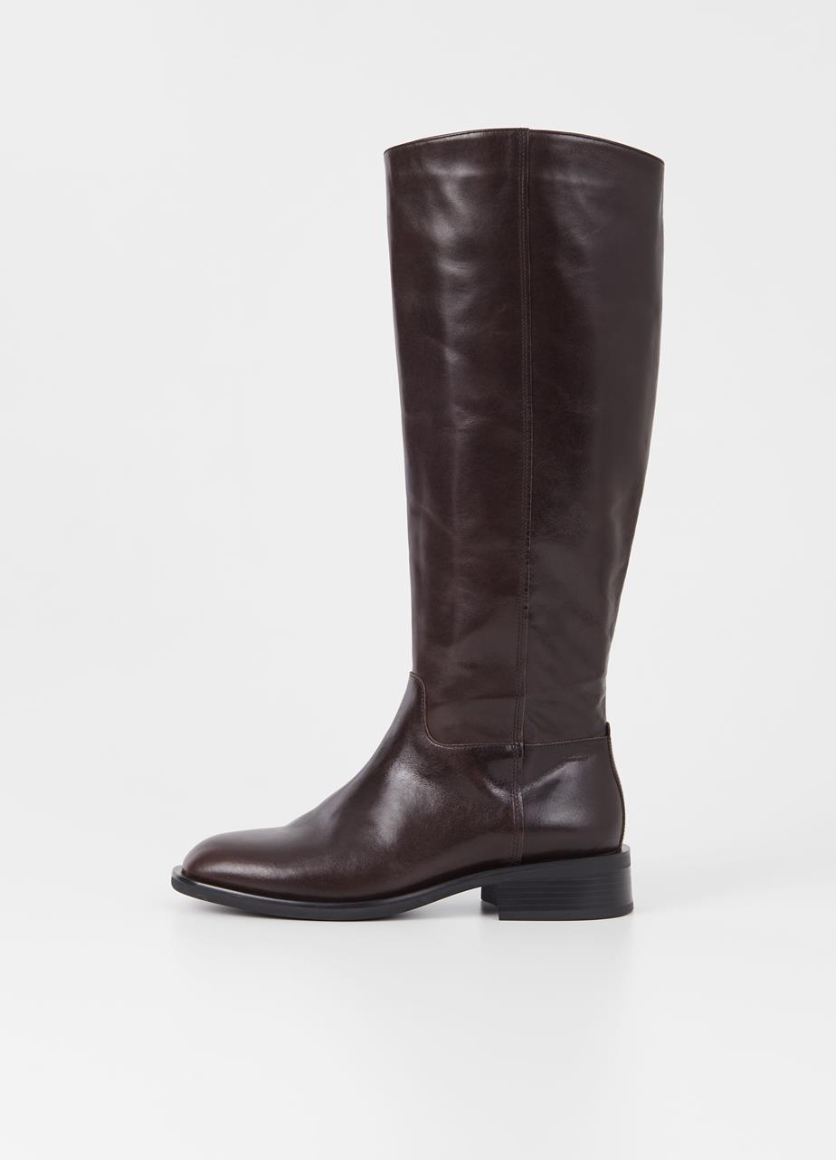 Sheila bottes hautes Marron cuir