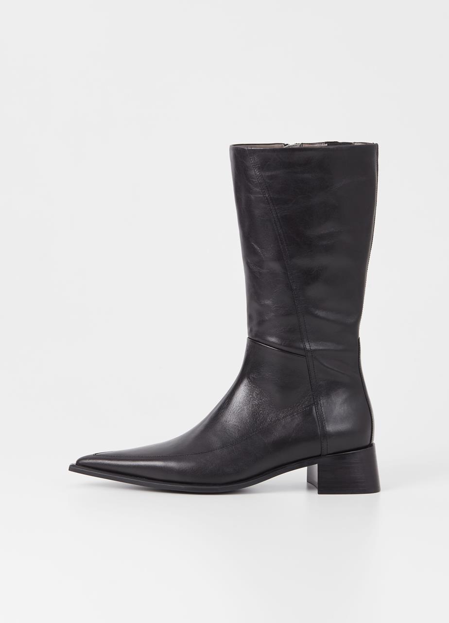 Samira tall boots Black leather