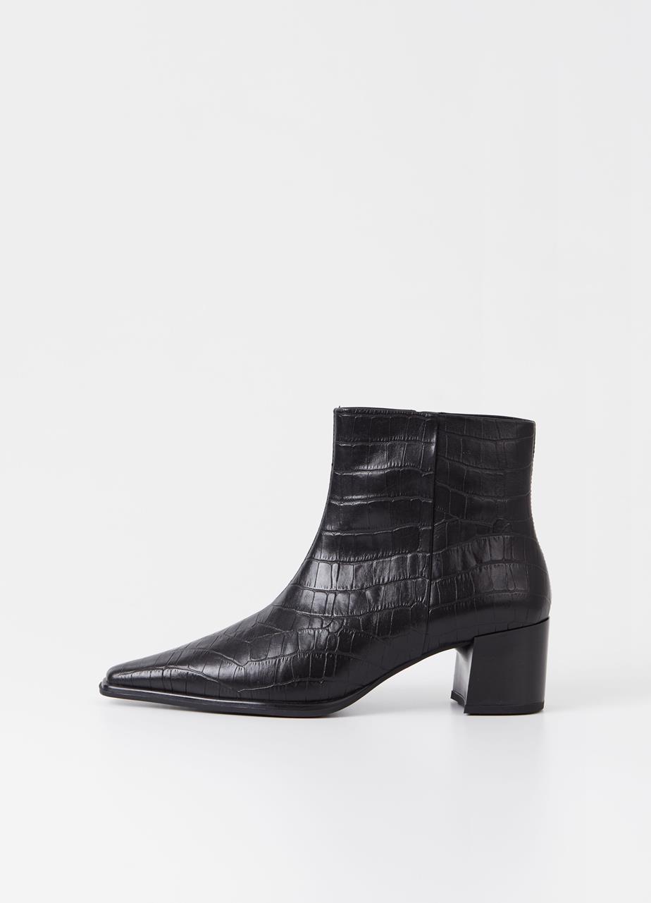 Giselle boots Black embossed leather