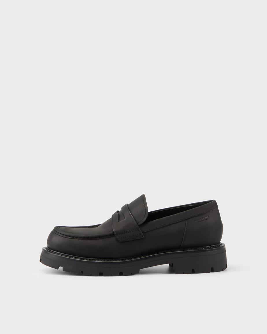 Cameron loafers Zwart, Gevet Nubuck