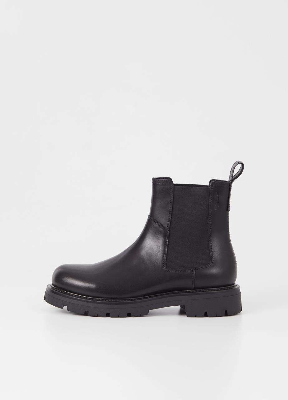 Cameron stiefel Schwarz, Leder