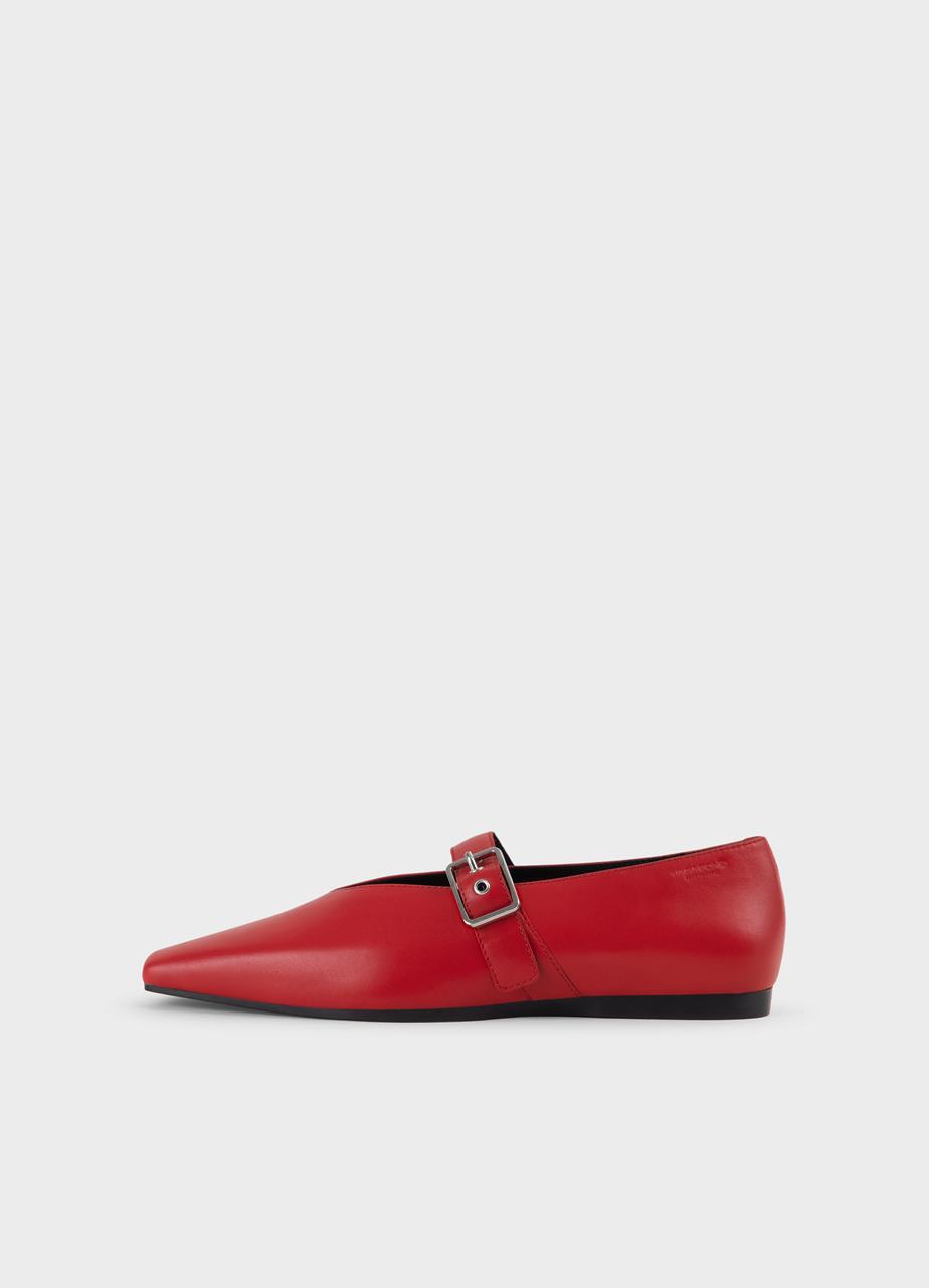 Wioletta sko Rød læder