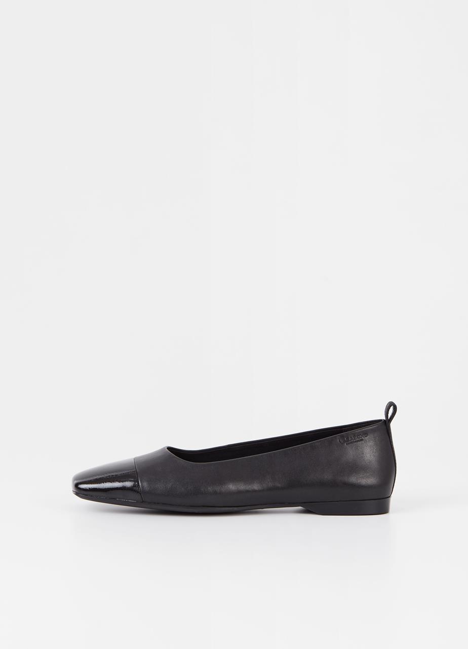 Delia zapatos Negro cuero/charol