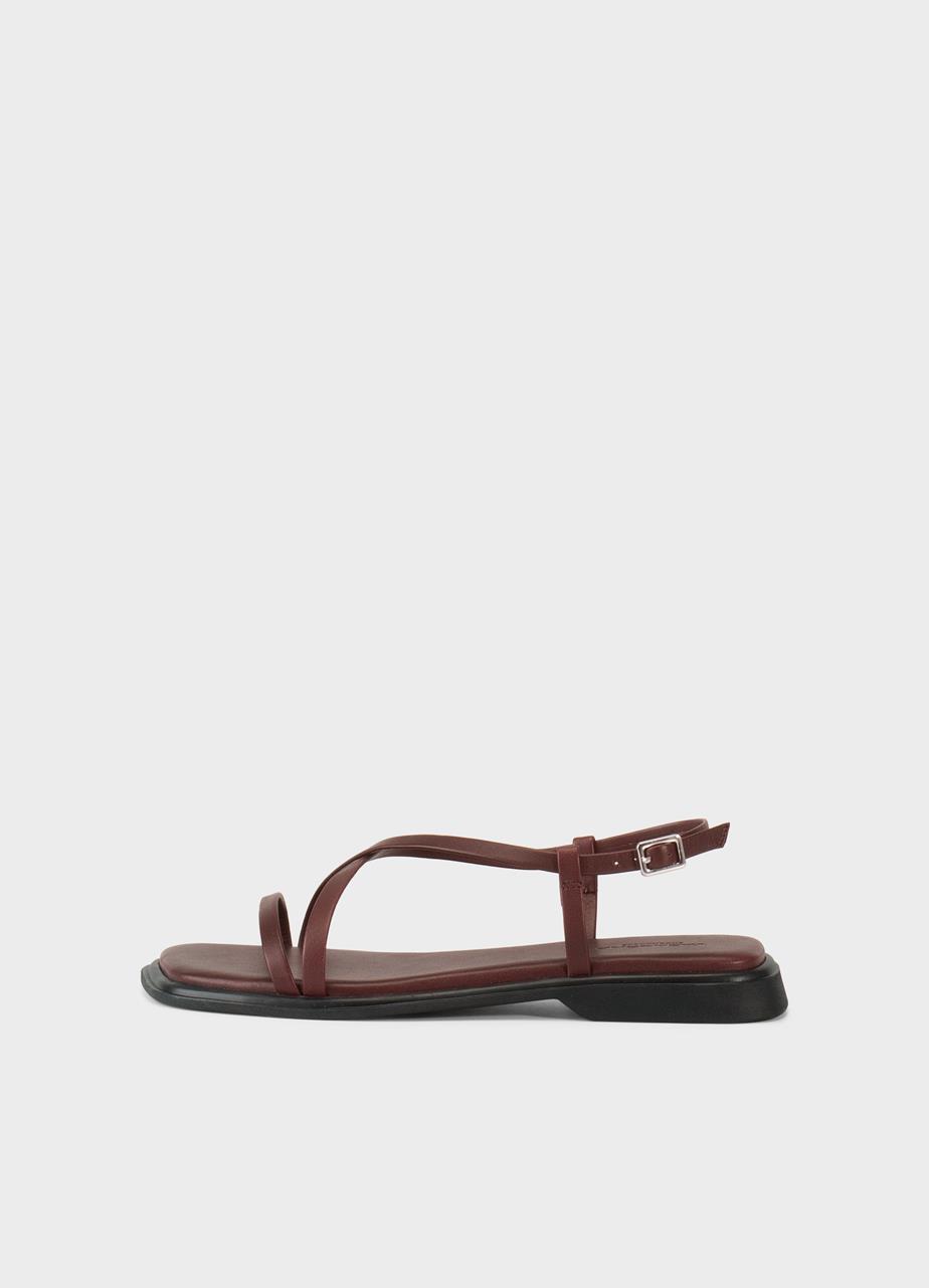 Izzy sandaler Mörkrött, Skinn