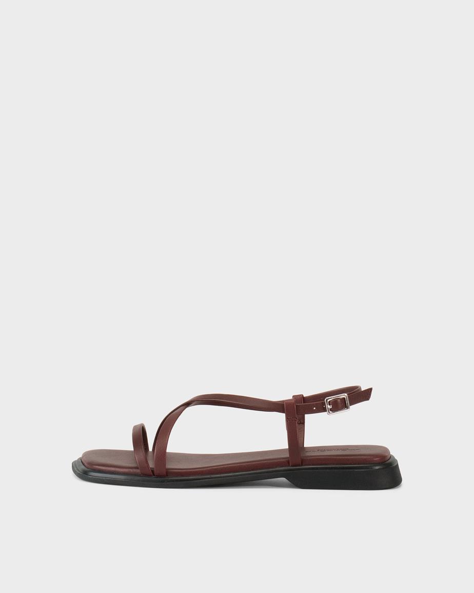 Izzy sandaler Mörkrött, Skinn