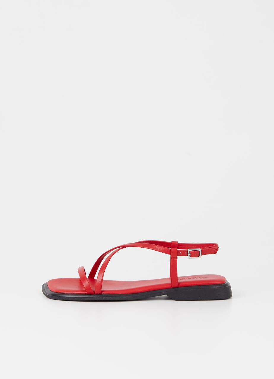 Izzy sandals Red leather