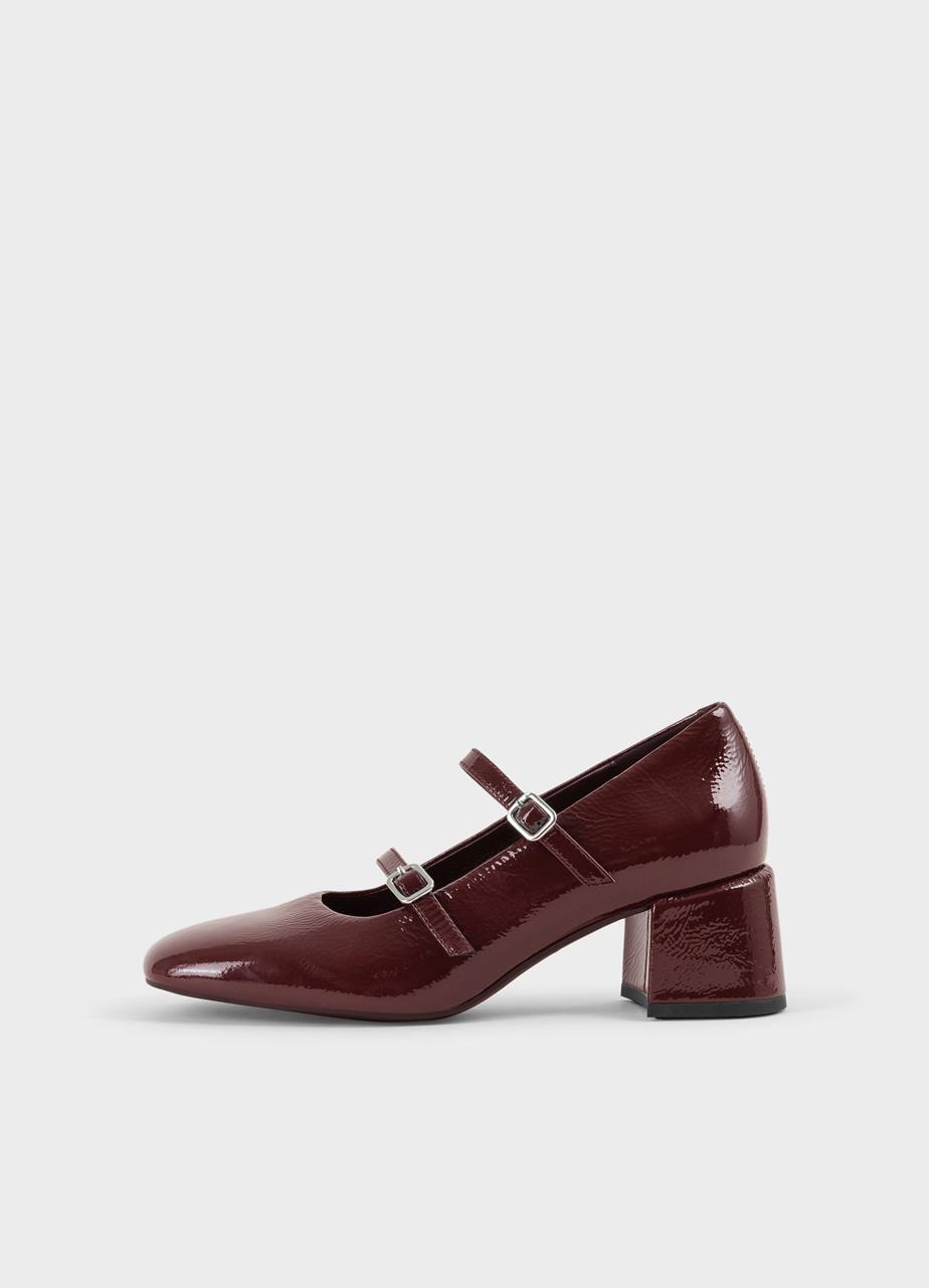 Adison pumps DONKERROOD LAKLEER