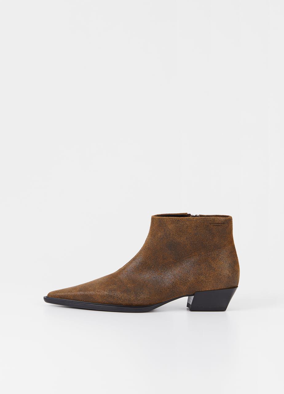 Cassie bottes Marron texture cuir