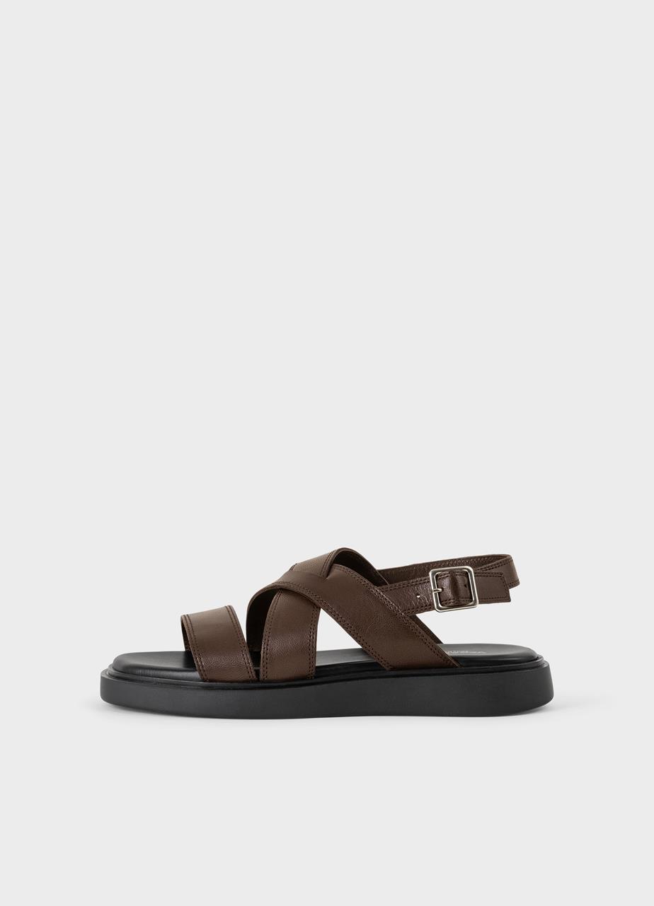 Connie sandalen Bruin leer