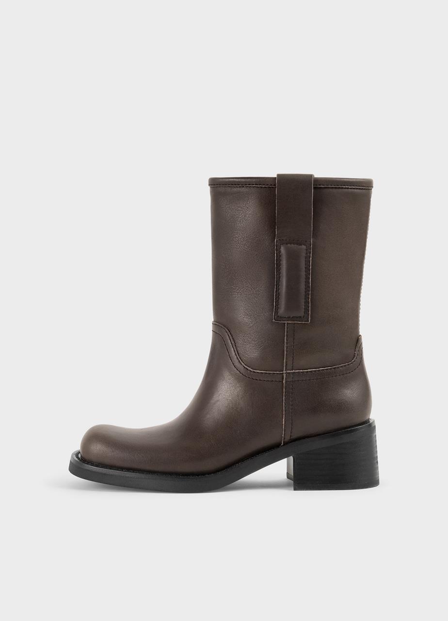 Nour bottes Marron cuir