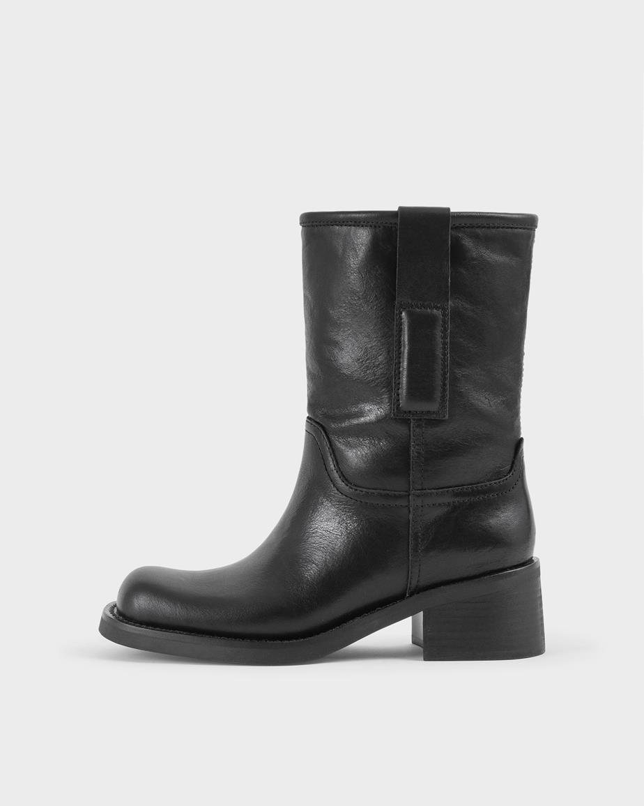 Nour boots Svart, Skinn