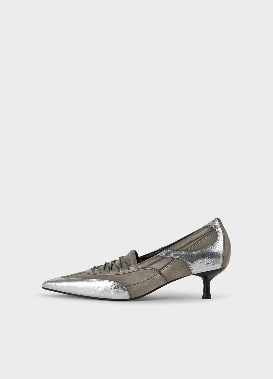 Lykke pumps Grey leather/comb