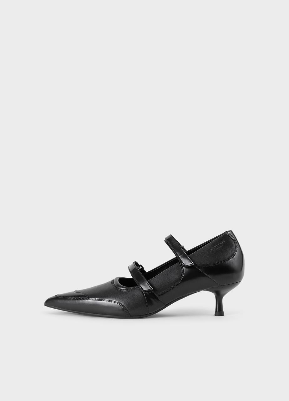 Lykke pumps Schwarzes leder/kombination