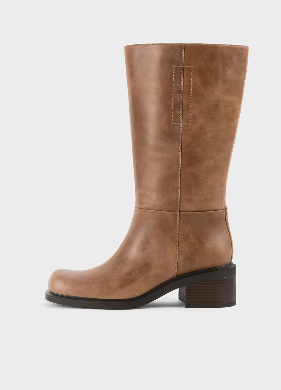 Danıella tall boots Lıght Brown leather