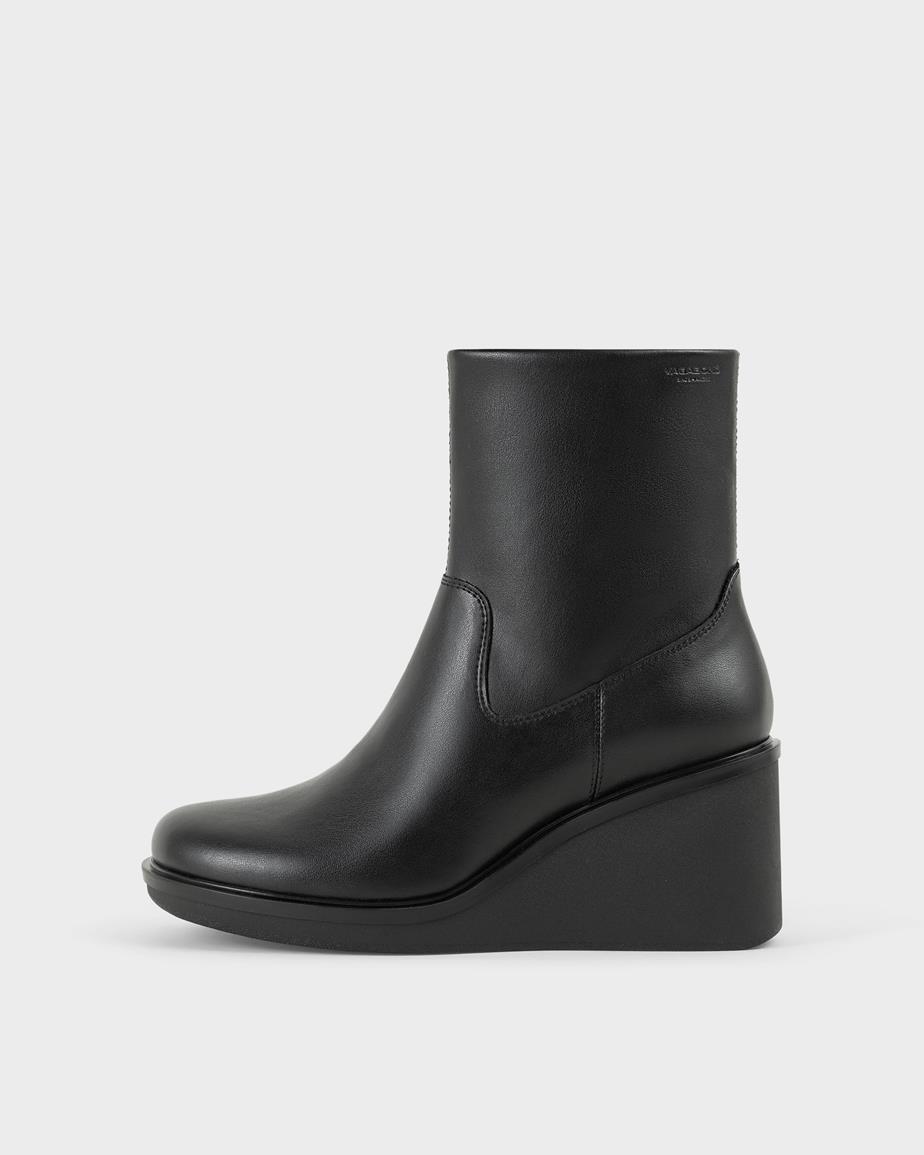 Deena stiefel Schwarzes, Lederimitat