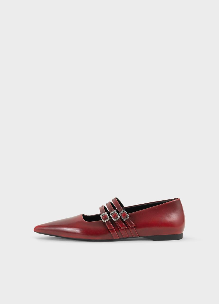 Hermine shoes Red brush-off leather