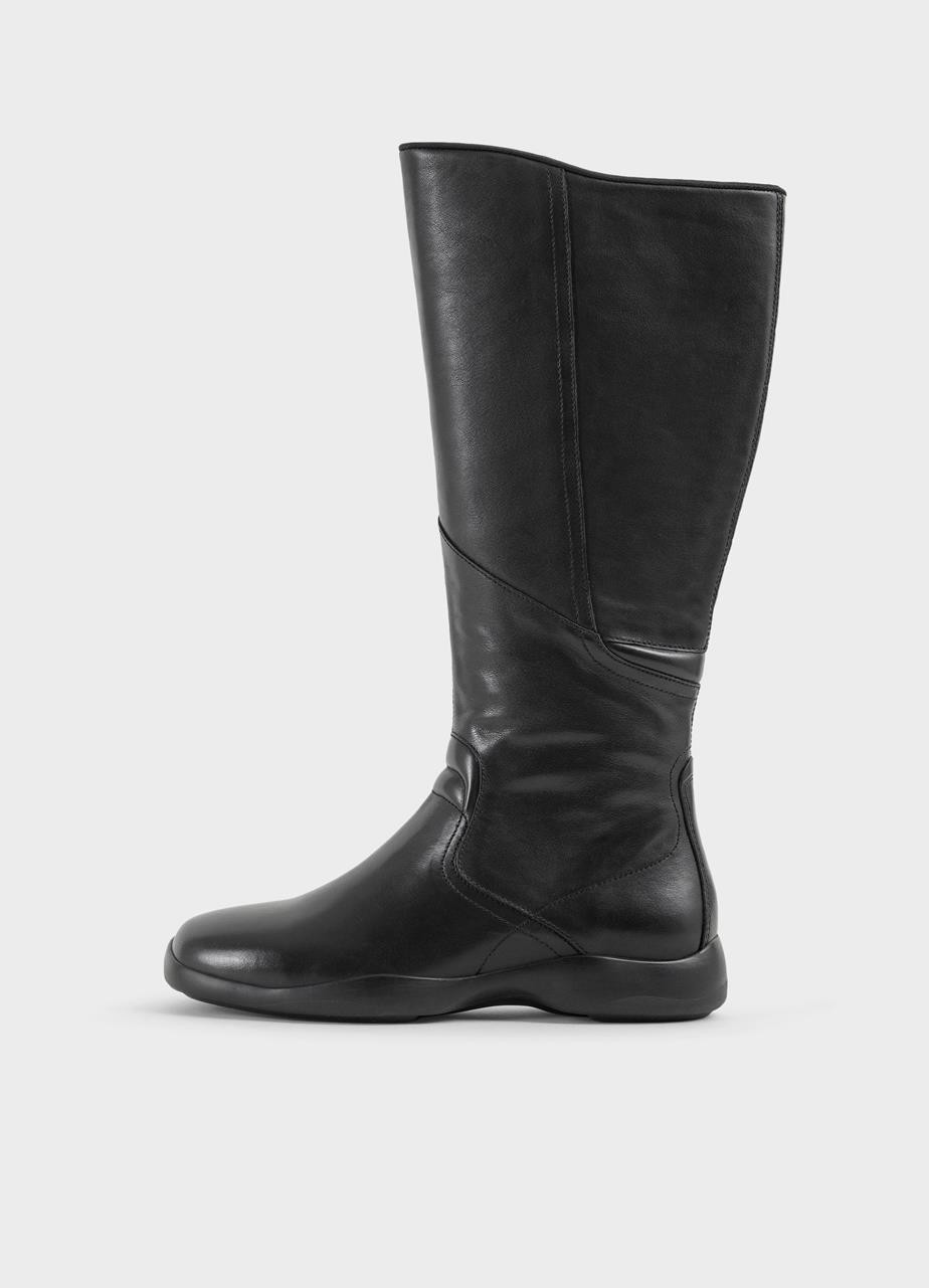 Sky hohe stiefel Schwarz leder