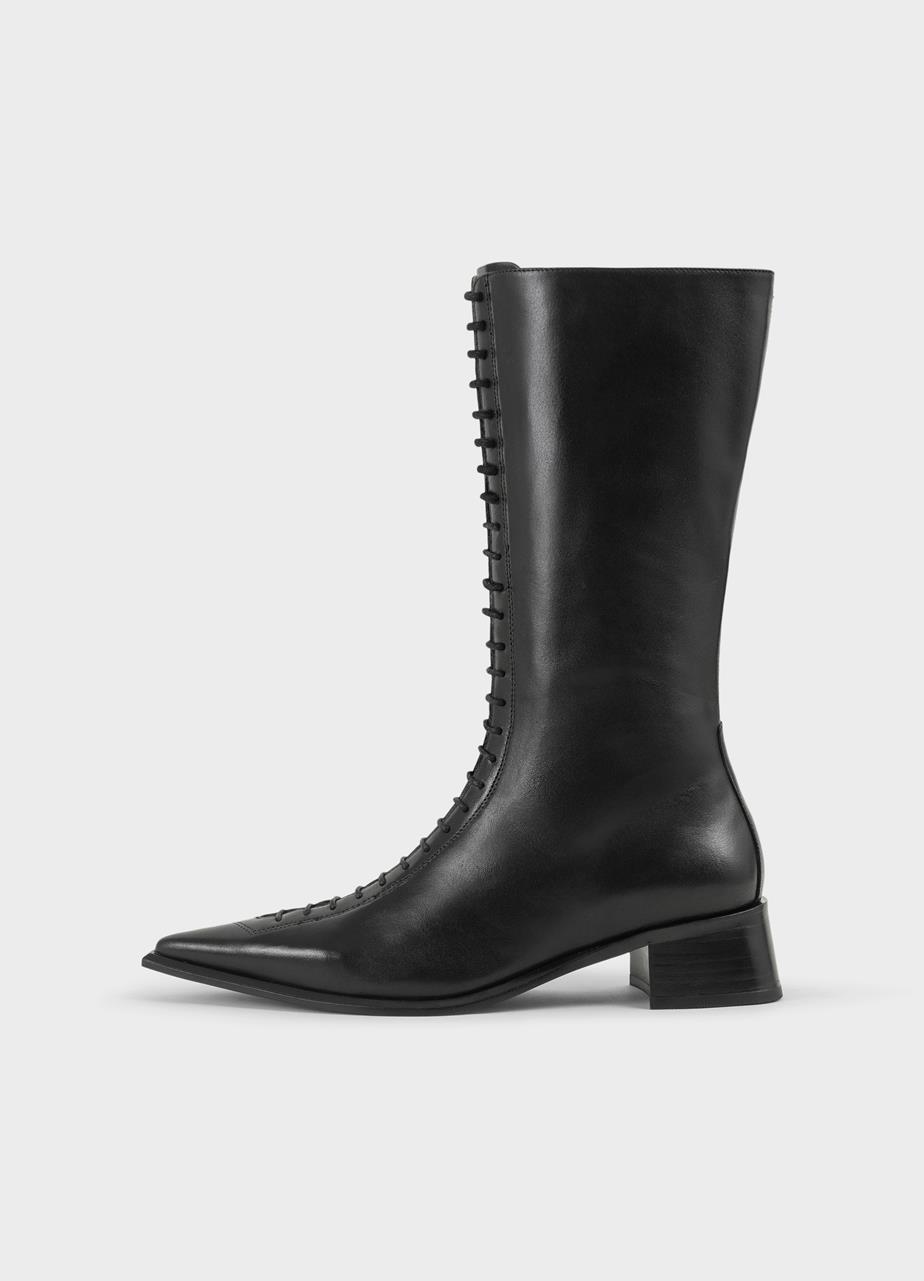 Samira tall boots Black leather