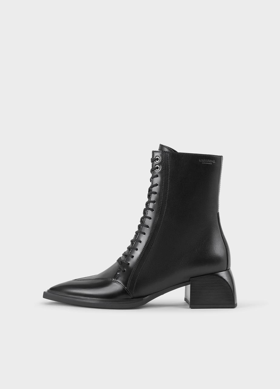 Vivian boots Black leather/comb