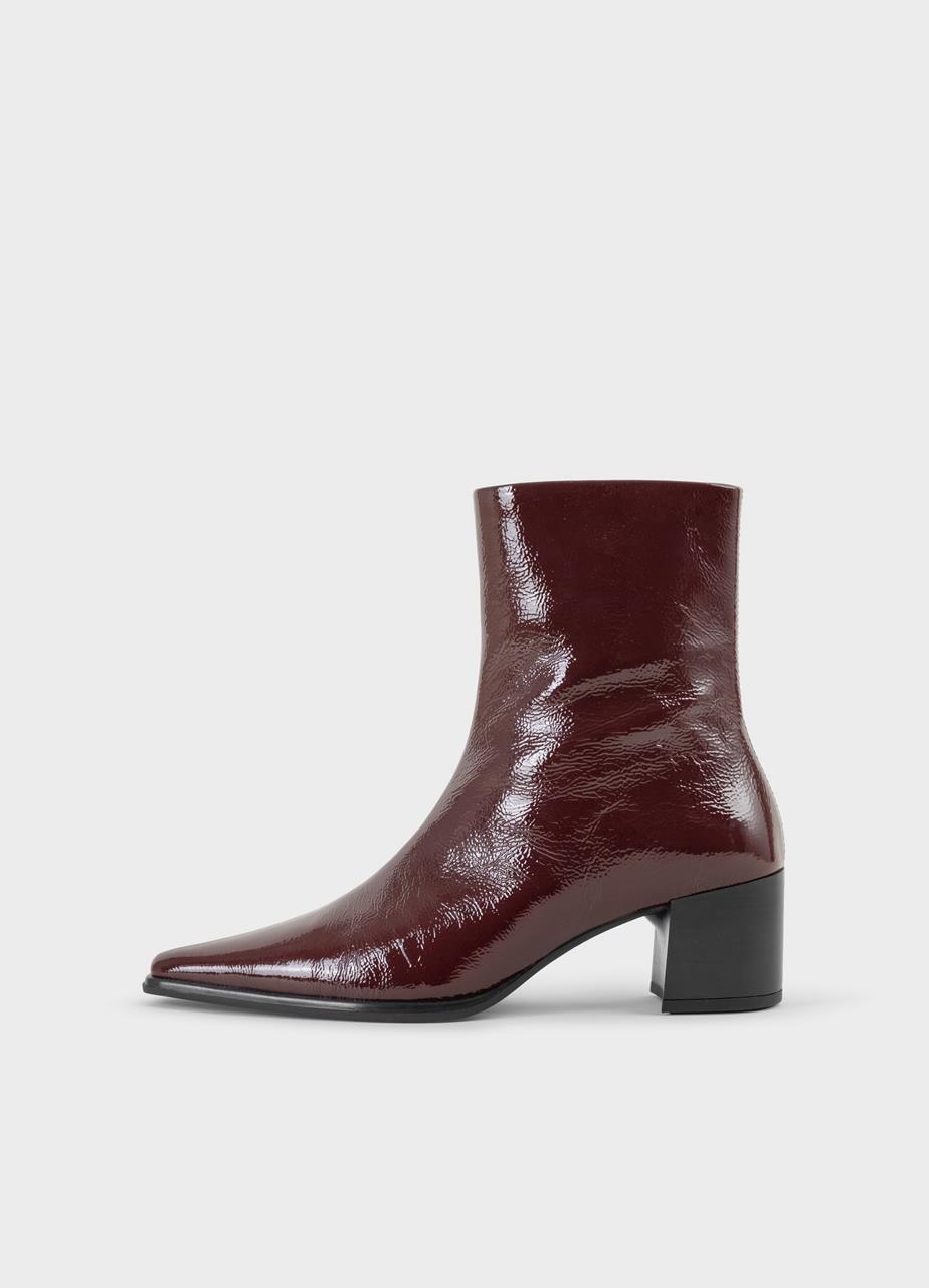 Giselle boots Dark Red patent leather