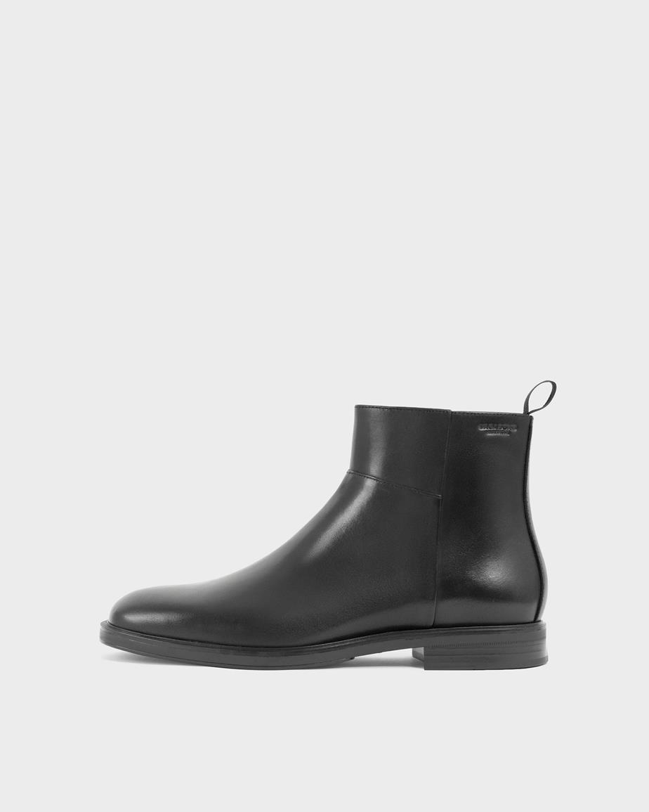 Andrew stiefel Schwarzes, Leder