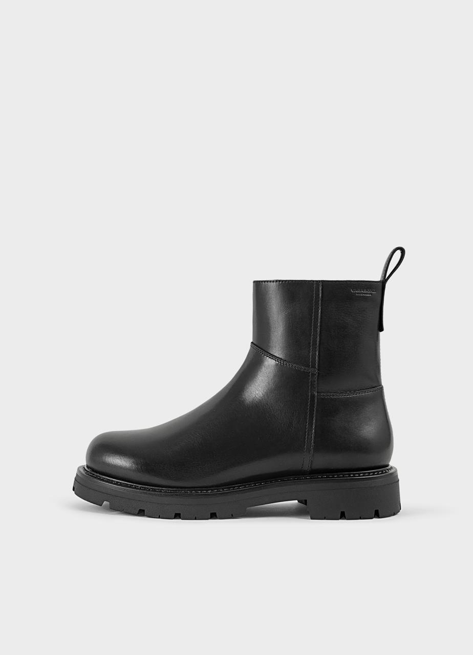 Cameron botas Negro cuero