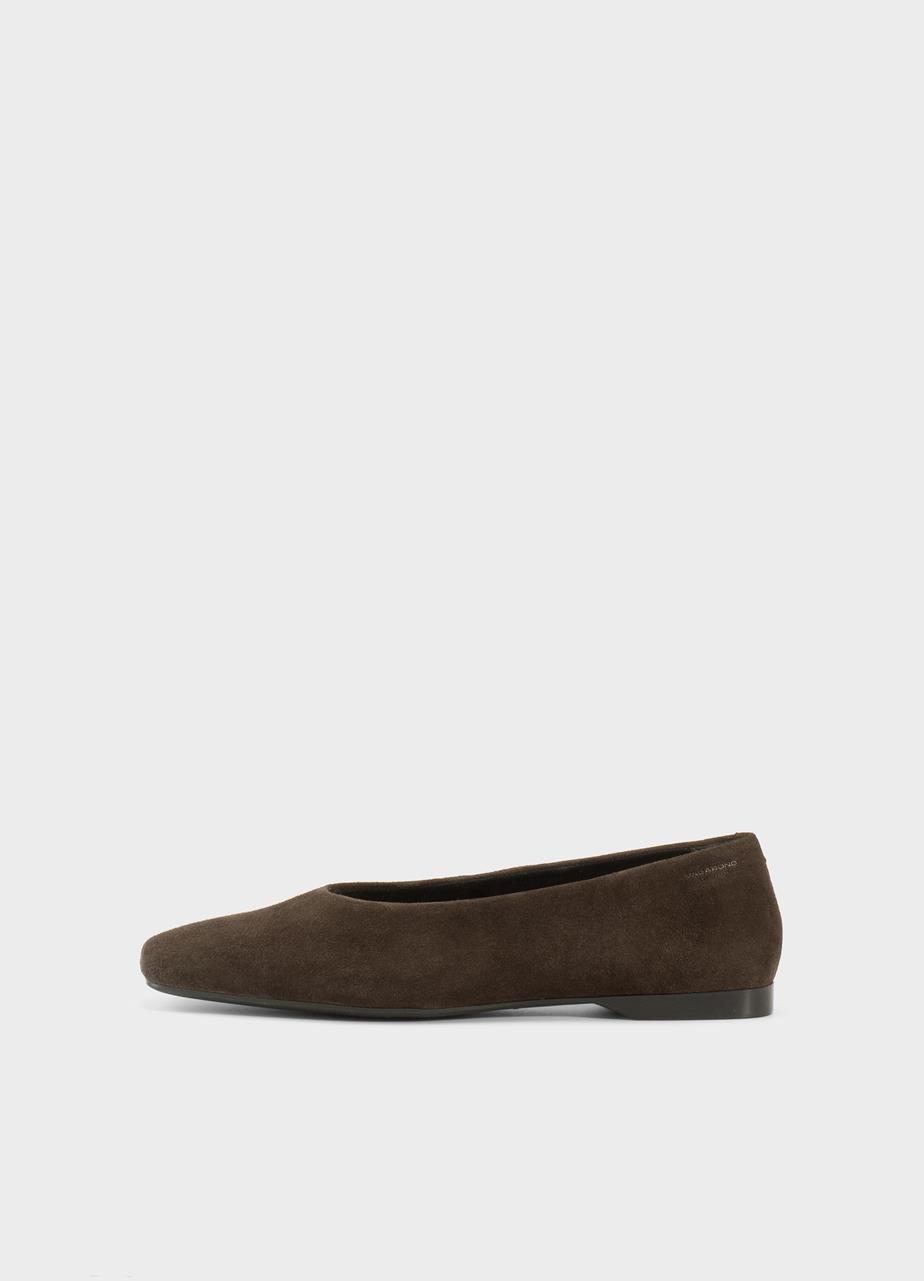 Delia ballet flats DARK BROWN SUEDE
