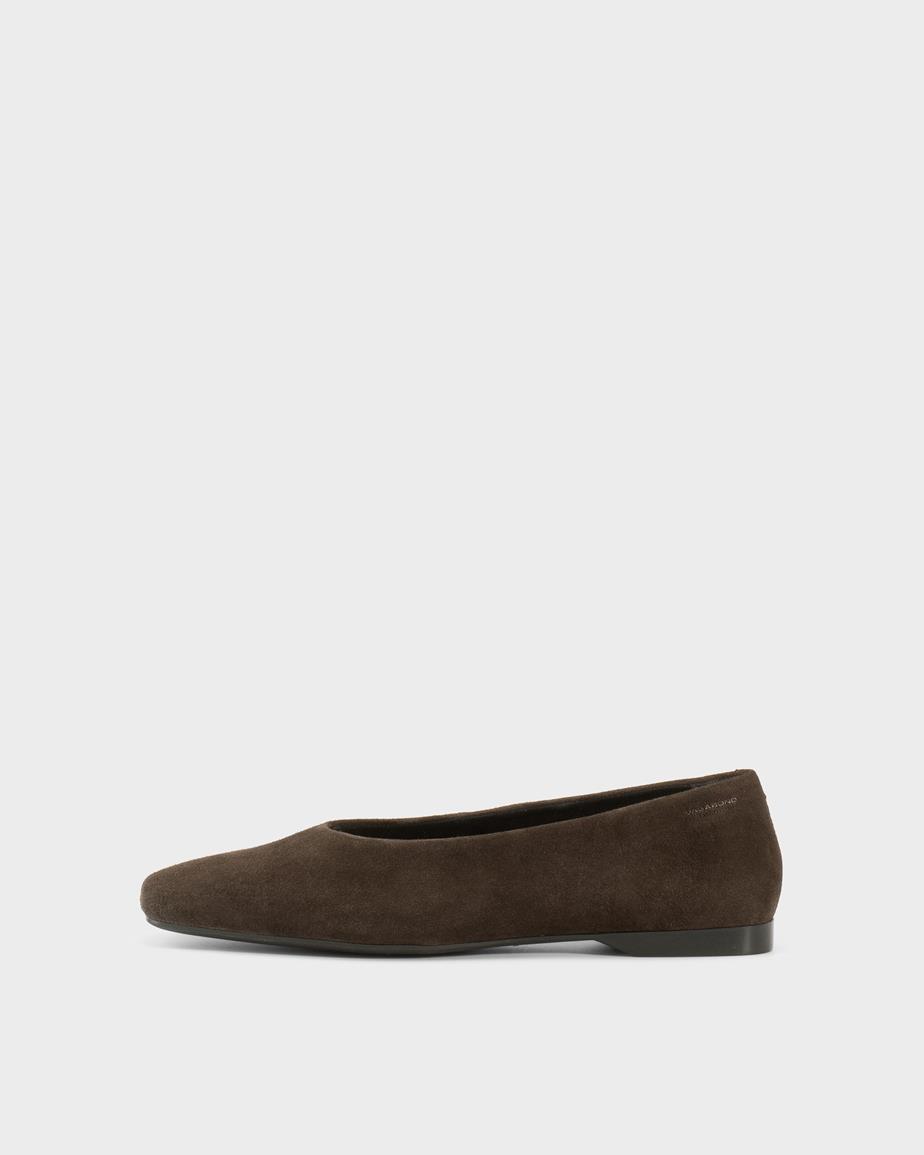 Delia ballerina's Donkerbruin, Suède