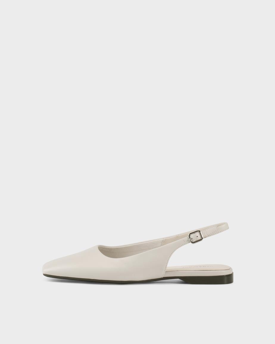 Delia ballerine Off White, Pelle