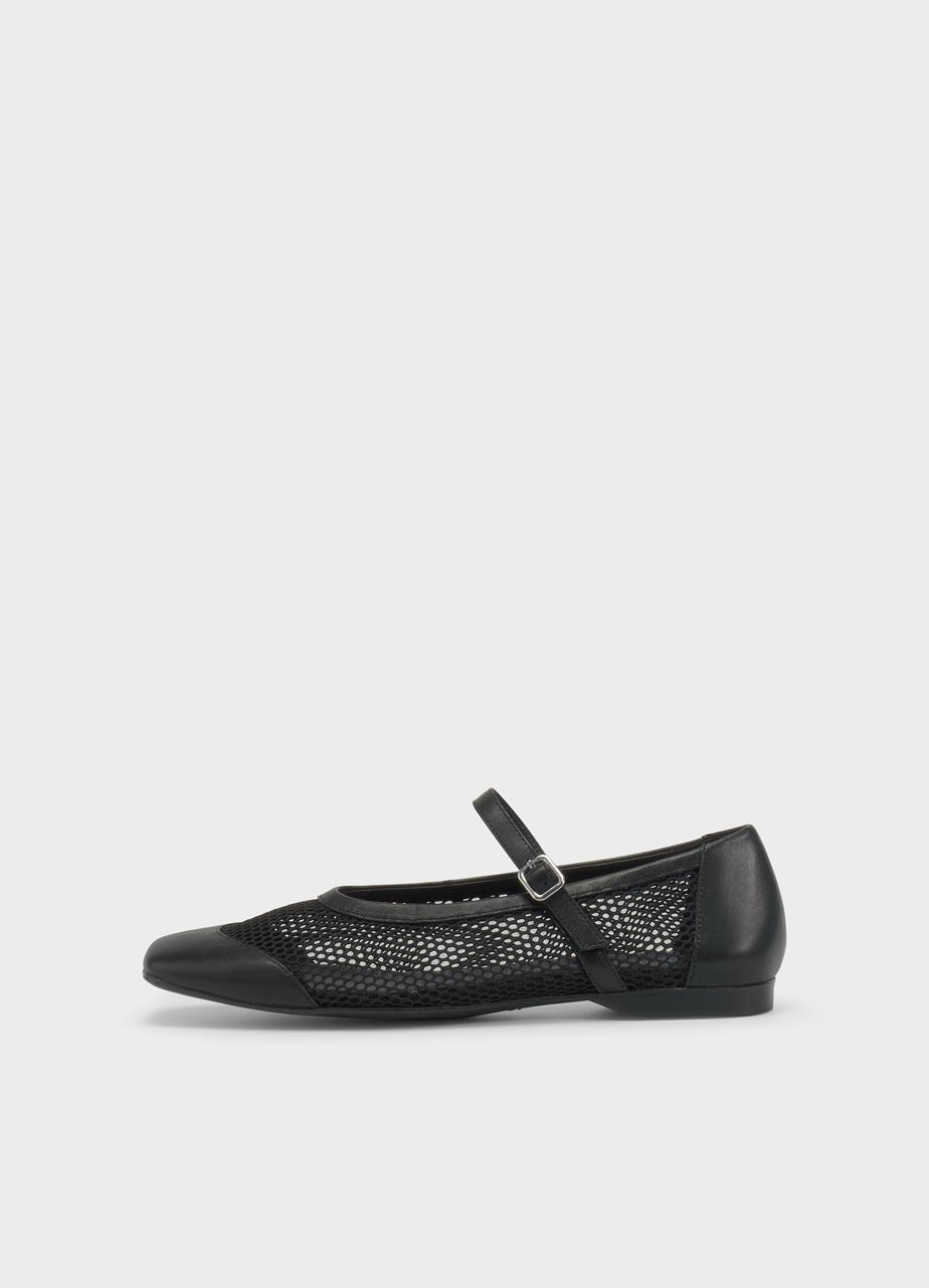 Delia shoes Black leather/mesh