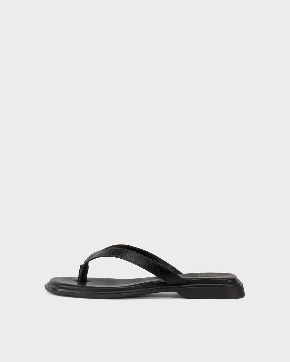 Izzy sandaler Svart, Präglat Skinn