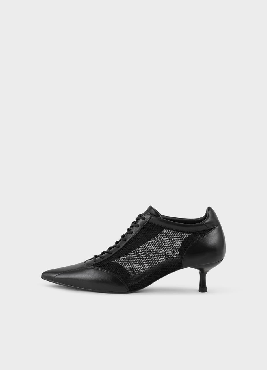 Lykke halbschuhe Schwarz leder/netzstoff