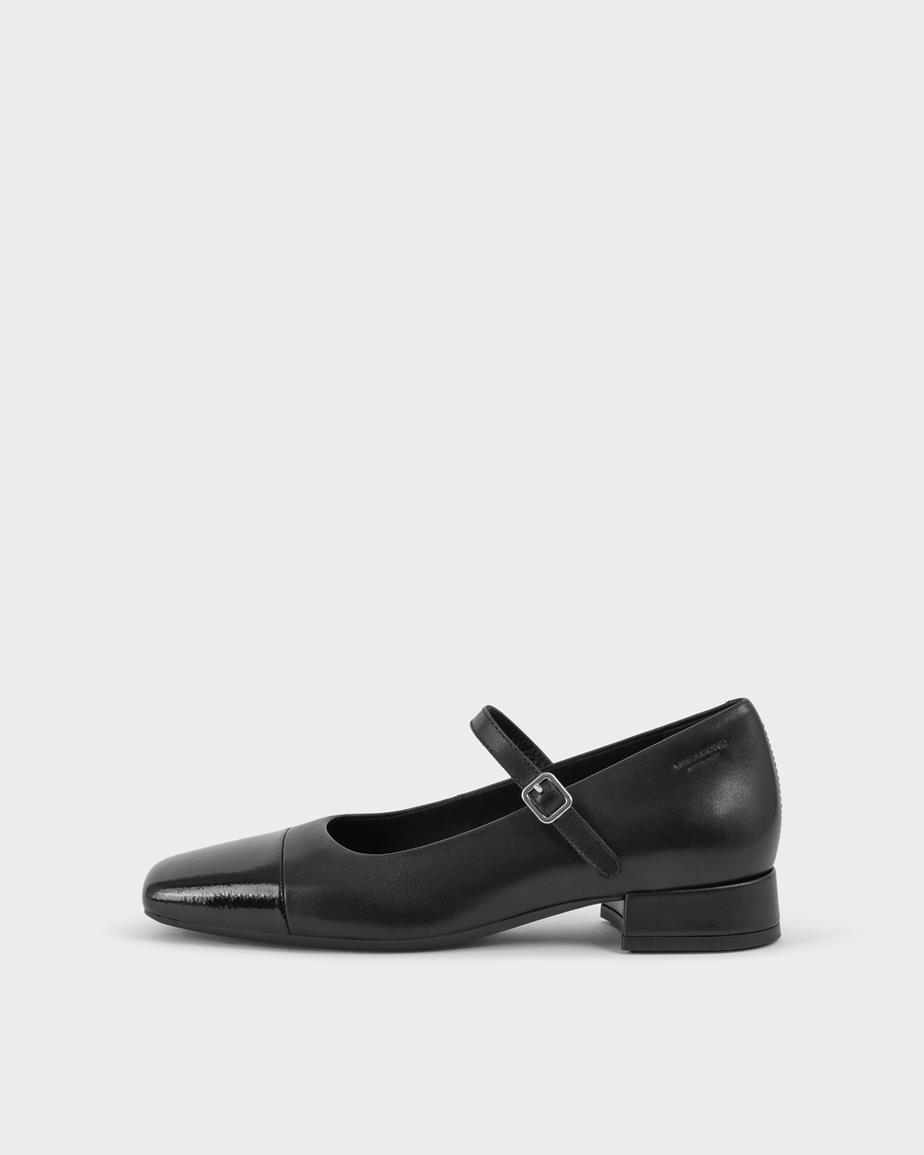 Debbi pumps Schwarzes, Leder/Kombination