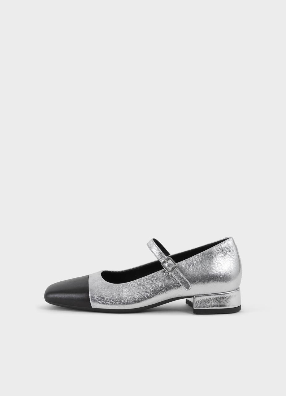 Debbi pumps Silver leather/metallic