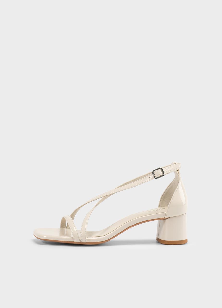 Piper sandales à talons BEIGE CUIR VERNI