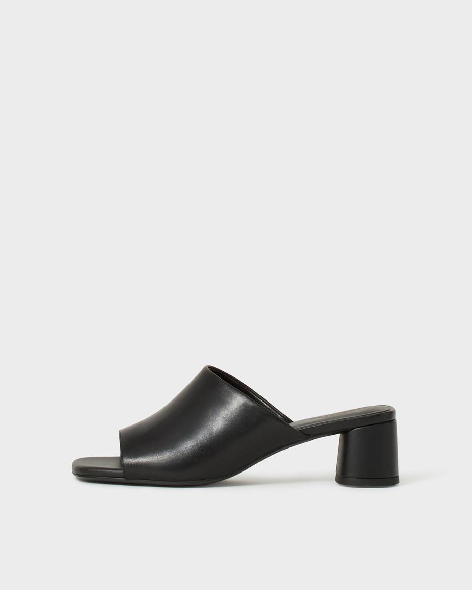 Piper mules Svart, Skinn