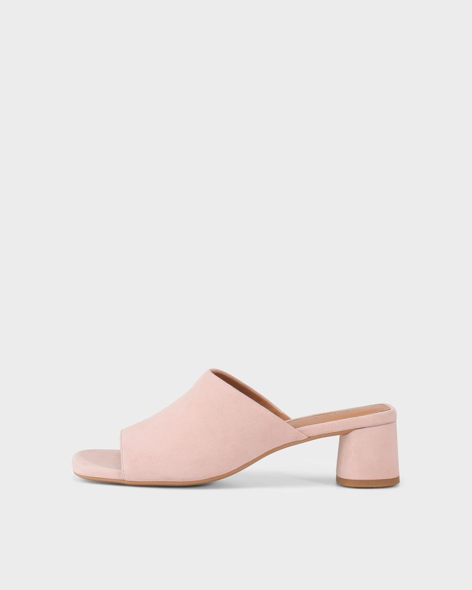 Piper mules Ljusrosa, Mocka