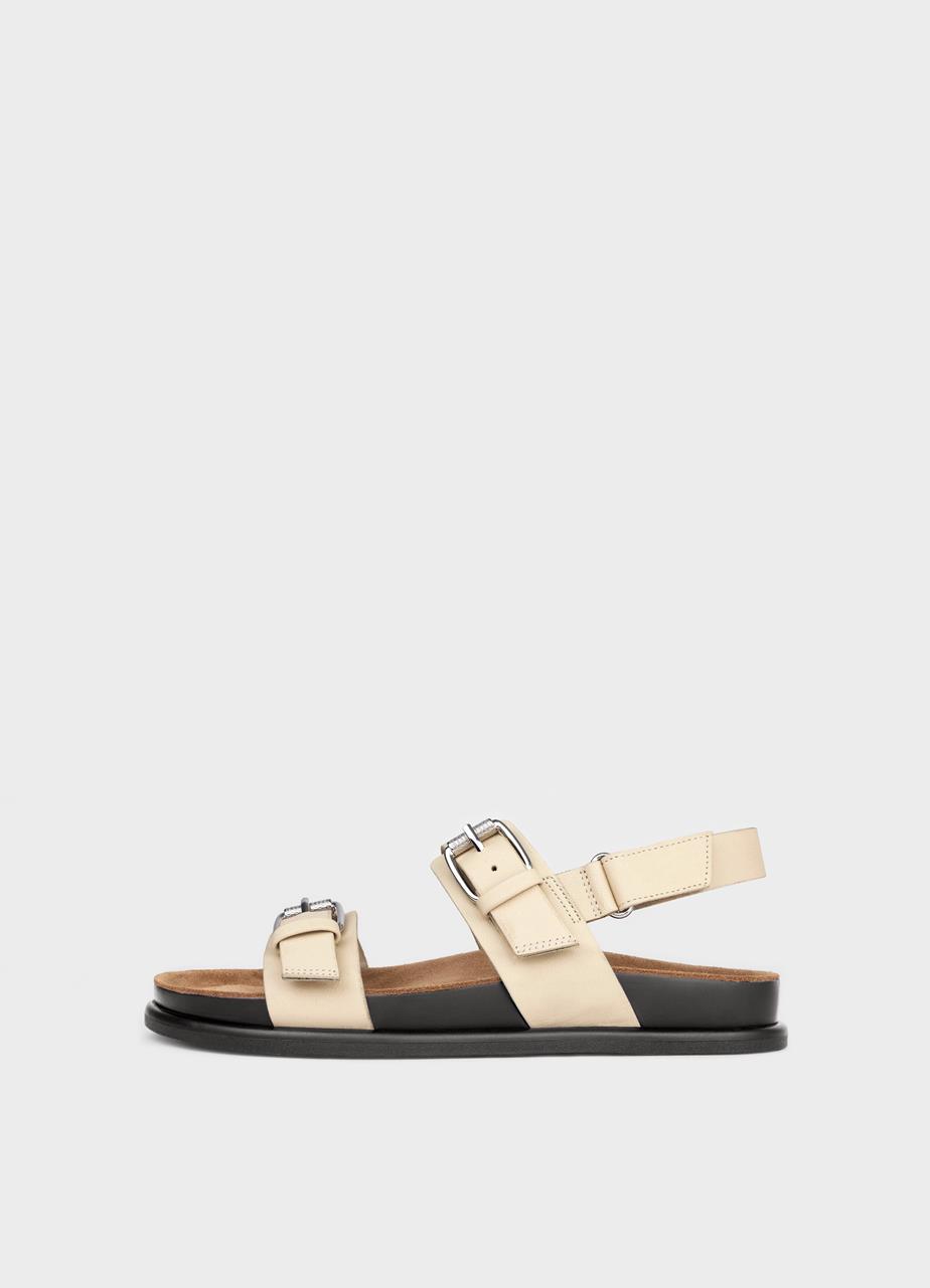 Effie sandaler Offwhite læder