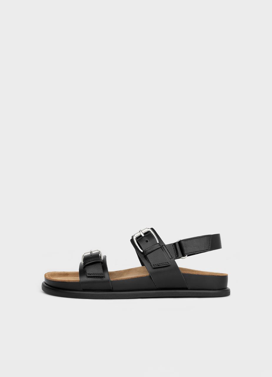 Effie sandals Black, Leather