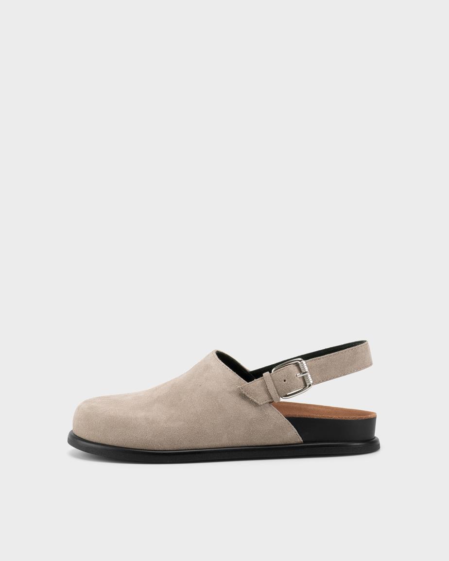 Effie mules Beige, Suede