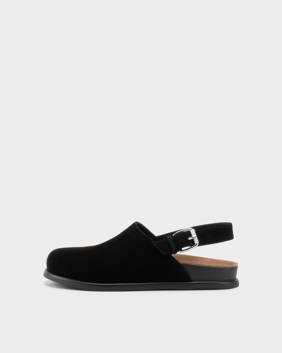 Effie mules Black, Suede